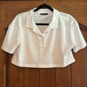 Zara collared crop top